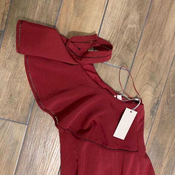 NWT Keepsake the Label one shoulder red dress - Picture 2 of 3